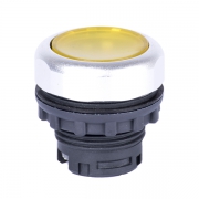 Кнопка плоская желтая с самовозвратом и подсветкой Ex9P1 FI y